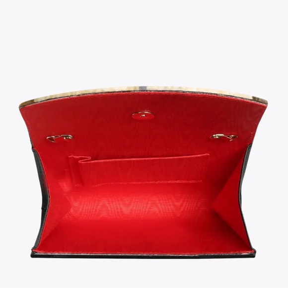 Kurt Geiger Clutch Women’s Evil Eye Party Envelope Black Acrylic NWOT - Picture 4 of 8